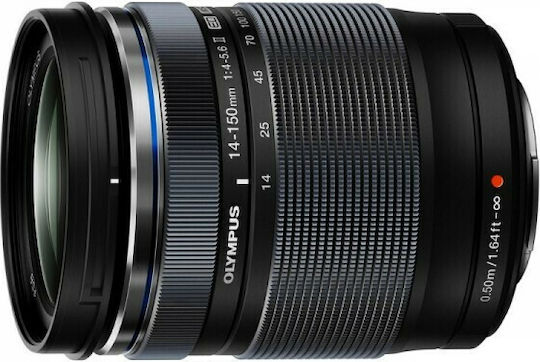 Olympus Crop Φωτογραφικός Φακός M.ZUIKO Digital ED 14-150mm 1:4.0-5.6 II Standard / Standard Zoom για Micro Four Thirds (MFT) Mount Μαύρος