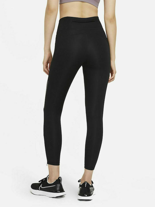 Dri-Fit Epic Faster Running Γυναικείο Cropped Κολάν Μαύρο
