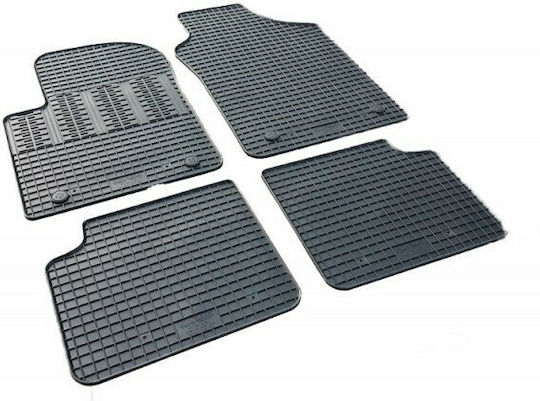 Cik Set of Front and Rear Mats 4pcs for Fiat 500 2008+ Black