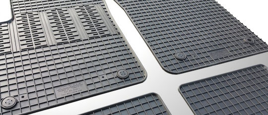 Cik Set of Front and Rear Mats 4pcs for Fiat 500 2008+ Black