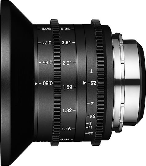Laowa Full Frame Φωτογραφικός Φακός 12mm T2.9 Zero-D Cine Wide Angle για Canon EF Mount Μαύρος
