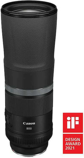 Canon Full Frame Φωτογραφικός Φακός RF 800mm f/11 IS STM Telephoto για Canon RF Mount Μαύρος