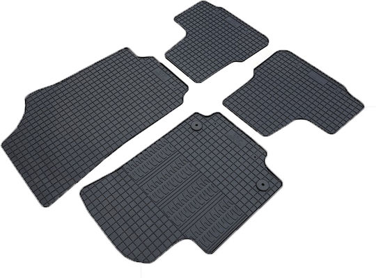 Cik Set of Front and Rear Mats 4pcs for Seat Mii 2012+ Black