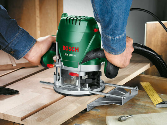 Bosch POF 1200 AE Plunge Router 1200W with Speed Control and with Suction System
