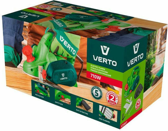 Verto 52G607 Hobelmaschine 710W mit Absaugsystem