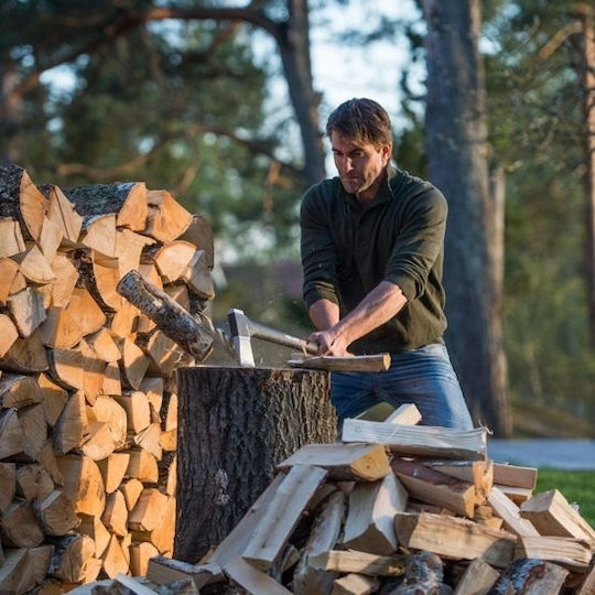 Fiskars XS X7 Axt Zerkleinerung Länge 35.4cm und Gewicht 700gr mit Fiberglasgriff