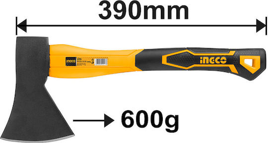 Ingco HAX0206008 Topor De Distrugere Lungime 35cm și Greutate 600gr cu Mâner Din Fibra De Sticlă