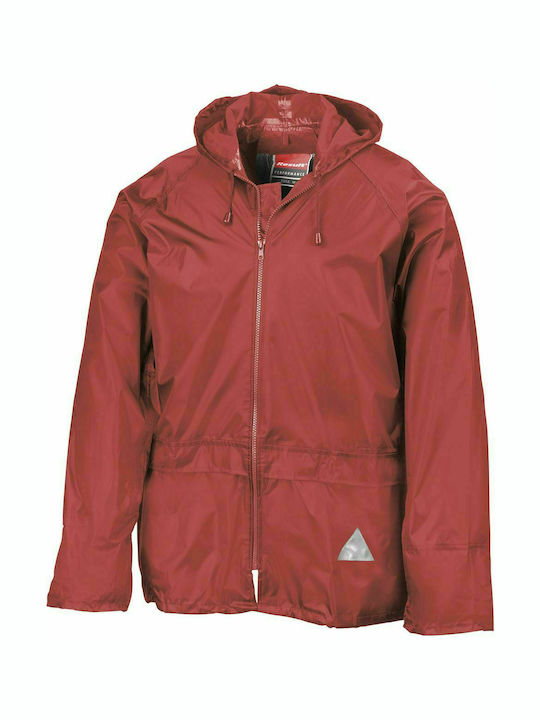 Result Waterproof and Windproof Work Suit Red with Detachable Hood