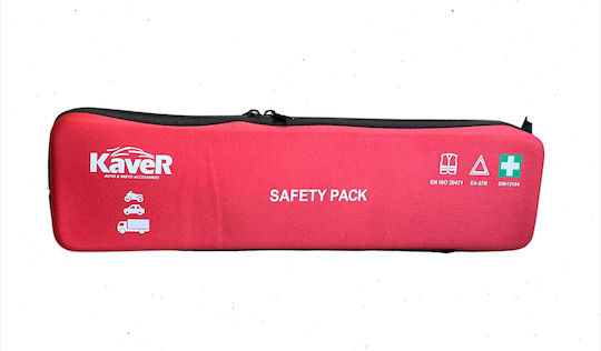 Kaver Car Emergency Kit With Pharmacy Warning Triangle And Reflective Vest