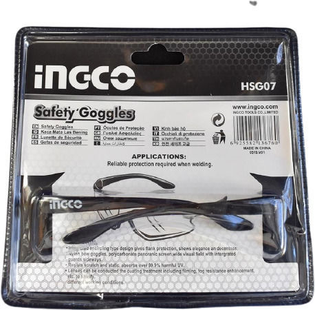 Ingco Welding Glasses Optical Field 170x170mm Black