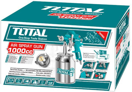 Total TAT11005 Πιστόλι Βαφής Αέρος Κάτω Δοχείου 1.8mm