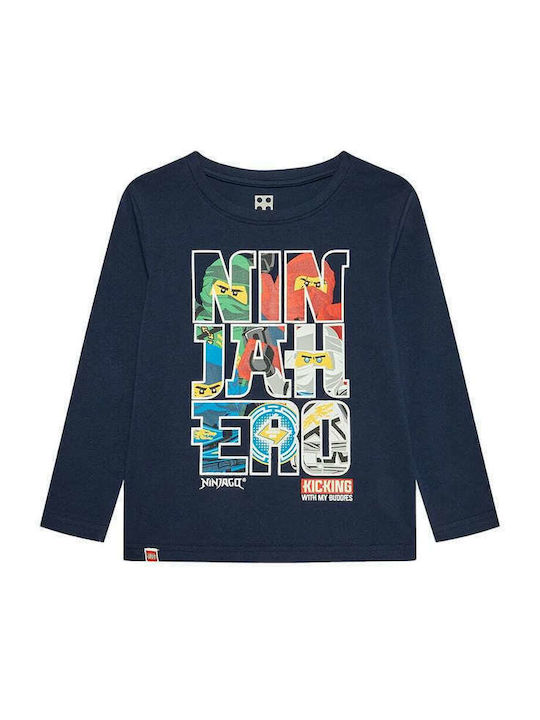 Kids' Shirt Long Sleeve Navy Blue Ninjago