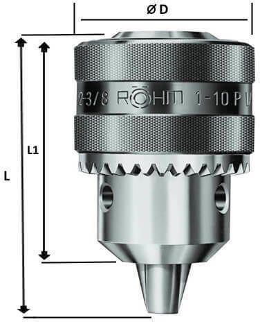 Rohm 1261225 Τσοκ με Κλειδί Μεταλλικό 1/2"x20