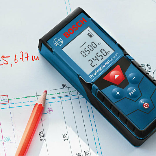 Bosch Μέτρο Laser GLM 40 Professional με Εύρος Μέτρησης 0.15m-40m