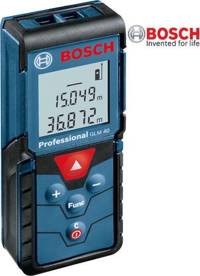 Bosch Μέτρο Laser GLM 40 Professional με Εύρος Μέτρησης 0.15m-40m