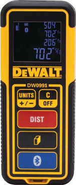 Dewalt Μέτρο Laser DW099S Bluetooth με Δυνατότητα Μέτρησης 30m