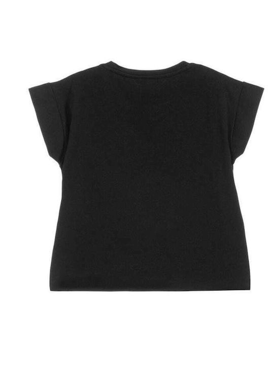 Kids' Crop Top Short Sleeve Black