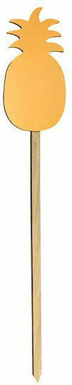 HOMie Decorative Pot Wooden Pineapple 22x14x80cm 22cmx14cmx80cm 422964 - S3