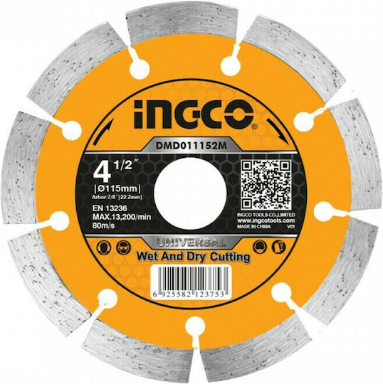 Ingco Set of Cutting Discs 115mm Cutting Disc Metal Hole Diameter 115mm 8pcs