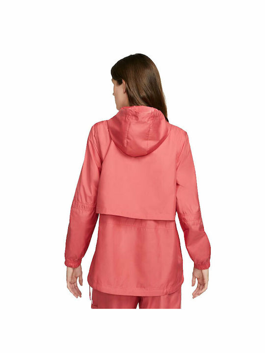 Nike Sportswear Γυναικείο Μπουφάν Running Αδιάβροχο και Αντιανεμικό Archaeo Pink