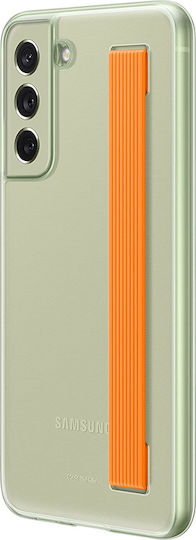 Samsung Slim Strap Clear Cover Back Cover Plastic Olive Green (Galaxy S21 FE)