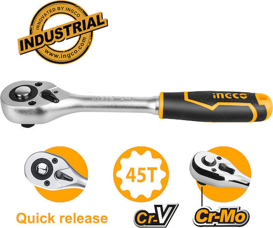 Ingco Ratchet 1/4" 15.8cm with 45 Blades