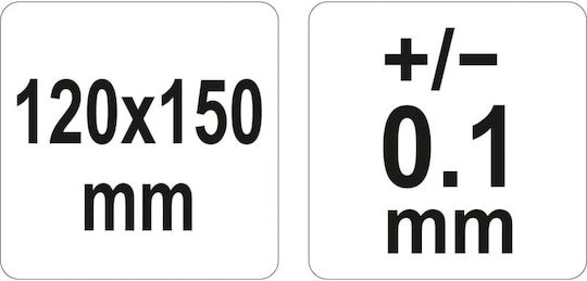 Yato Machinists Steel Angle Ruler with Protractor 15cm