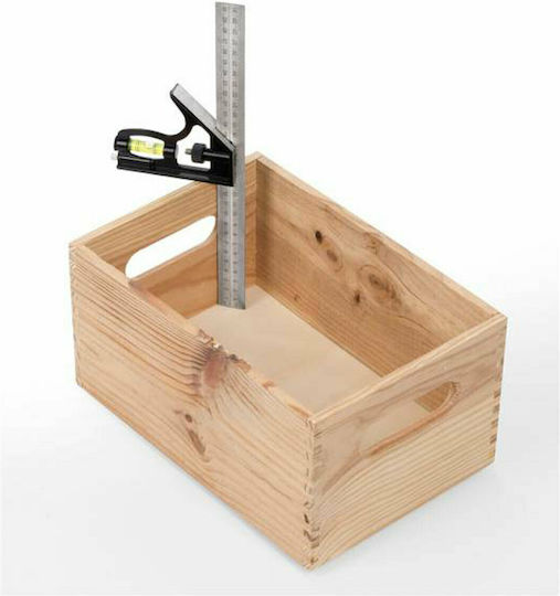 Kreator Carpenters Steel Angle Ruler with Spirit Level 30cm