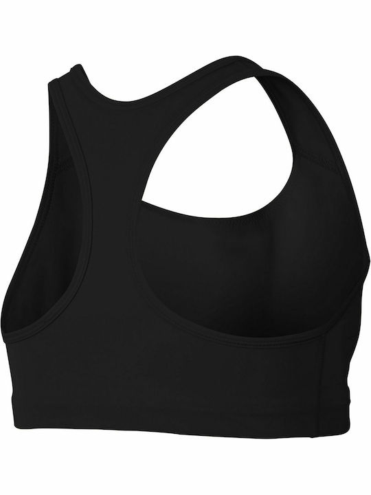 Swoosh Women's Athletic Sports Bra Black with Lining