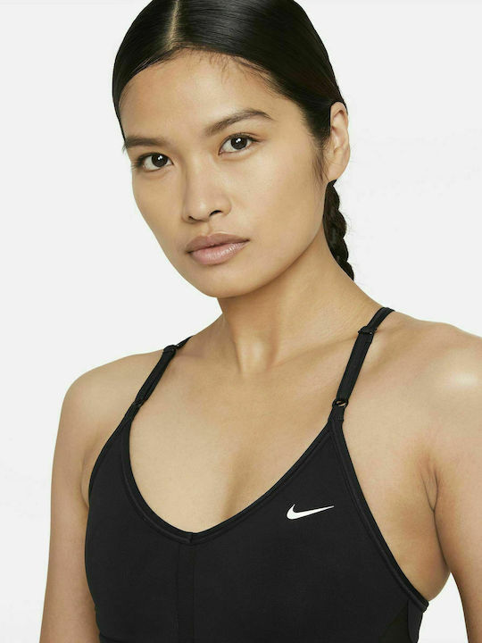 Indy Women's Athletic Sports Bra Black with Lining & Light Padding
