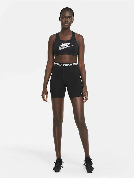 Swoosh Women's Athletic Sports Bra Black