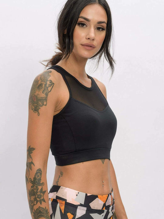 Women's Sports Bra with Light Padding Black