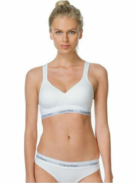 Women's Bra with Light Padding White