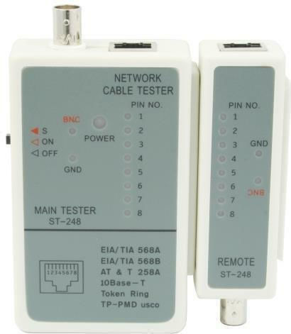 Cablexpert Tester Rj-45 Rg-58 Tester Καλωδίων Δικτύου RJ45