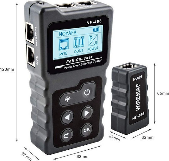 Noyafa NF-488 Tester Καλωδίων Δικτύου RJ45 Ψηφιακό