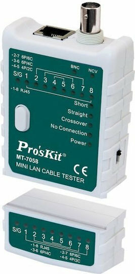Proskit MT-7058 Kabeltester Netzwerk RJ45 / RJ11 / BNC