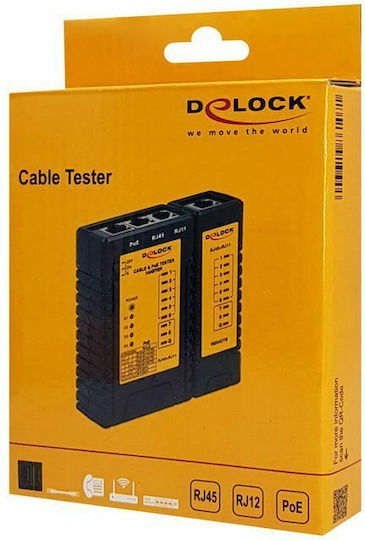 DeLock 86107 Tester Καλωδίων Δικτύου RJ45 / RJ12