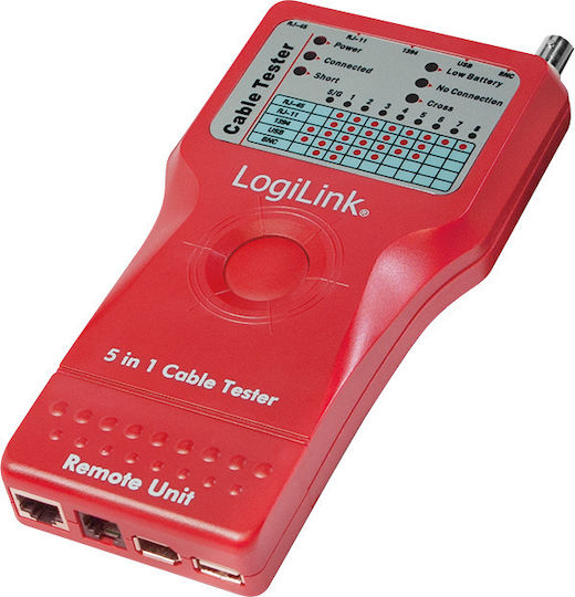 LogiLink WZ0014 Тестер На Кабели Чешмяна Вода / Мрежа RJ45 / RJ11 / BNC / USB