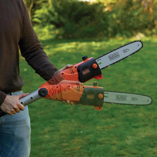 Black & Decker PS7525 Telescopic Pole Saw Electric 800W Total Length 270cm and Blade 25cm