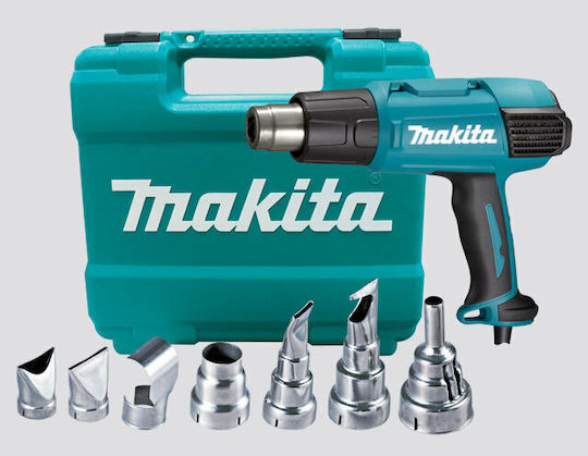 Makita HG6531CK Пистолет за горещ въздух 2000W с регулиране на температурата до 650°C