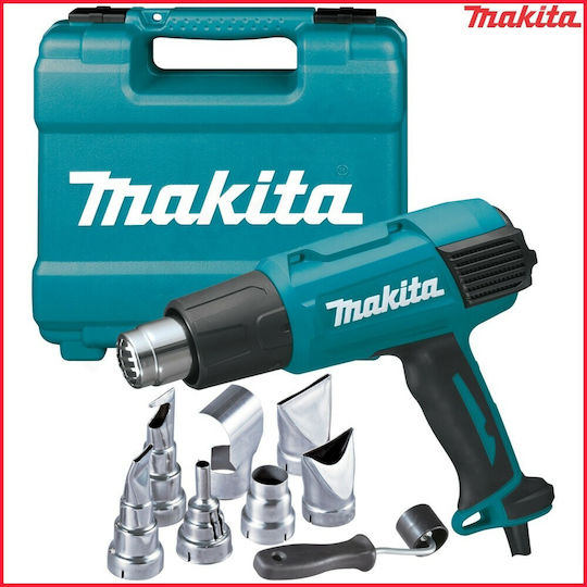 Makita HG6531CK Пистолет за горещ въздух 2000W с регулиране на температурата до 650°C