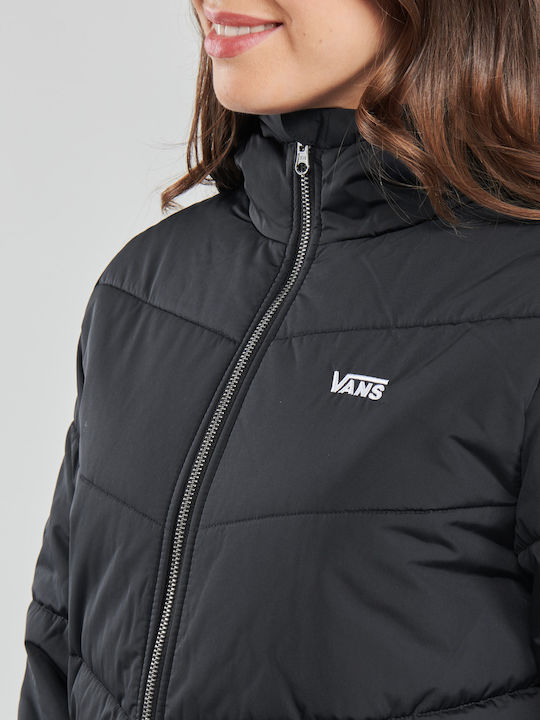 Foundry Women's Long Puffer Jacket for Winter Black