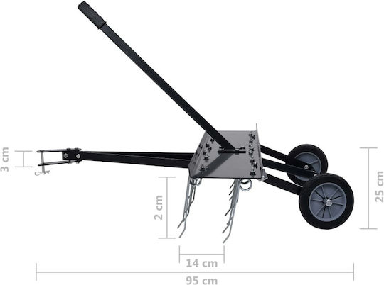 vidaXL 147891 Râme pentru tractorul de tuns iarba 100cm
