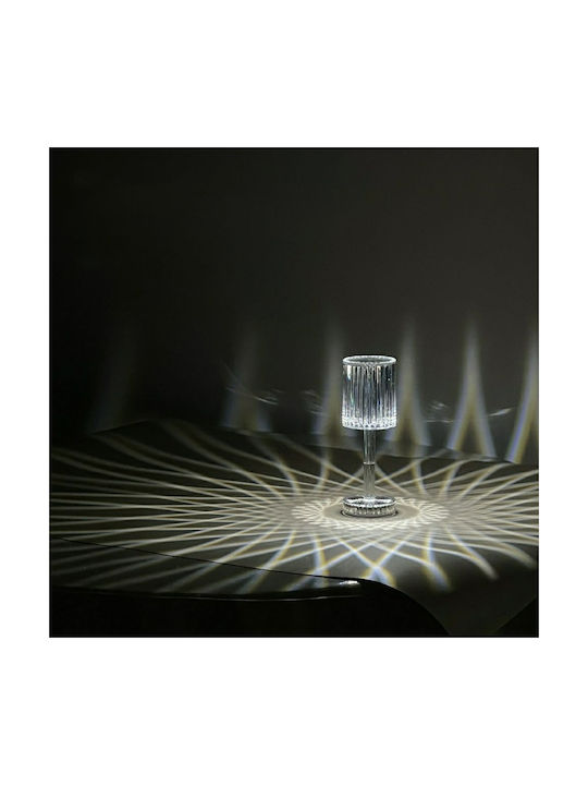 Lalos Diamond Πλαστικό Πορτατίφ LED με Διάφανο Καπέλο και Βάση