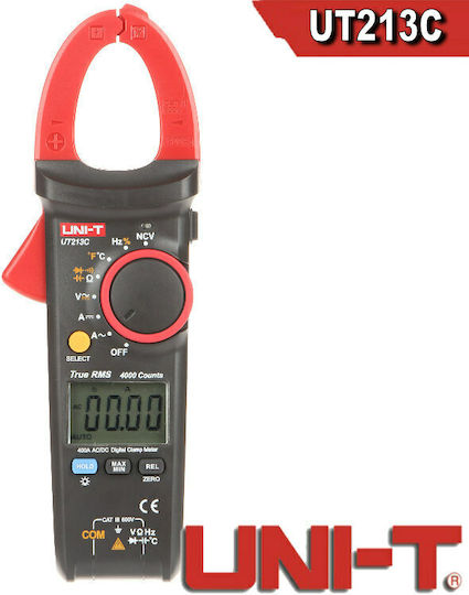 Uni-T Амперклещи Дигитален 400Спецификация AC UT213C Верен RMS с клеми