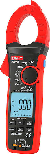 Uni-T Clamp Meter Digital 1000A AC True RMS with Test Leads AC/DC, NCV UT206B