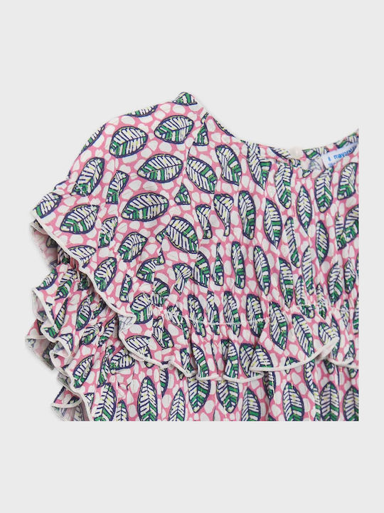 Kinderbluse Kurzarm Rosa Camelia