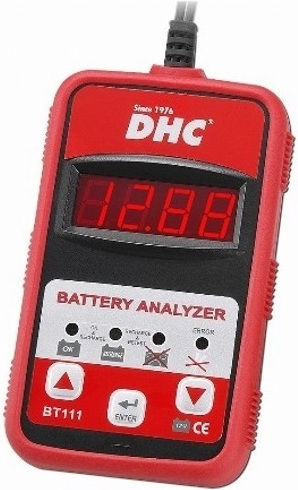 DHC BT222 Ψηφιακό Battery Tester με Κροκοδειλάκια