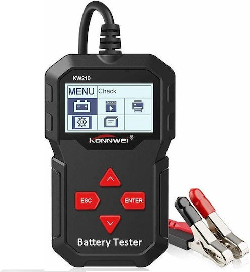 Konnwei KW210 Digital Battery Tester with Crocodile Clips 12V 220AH
