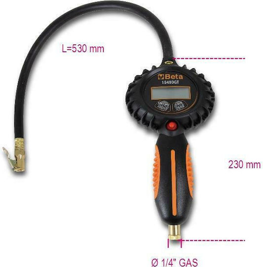 Beta 1949DGT Ψηφιακό Αερόμετρο Μέγιστης Πίεσης 11bar